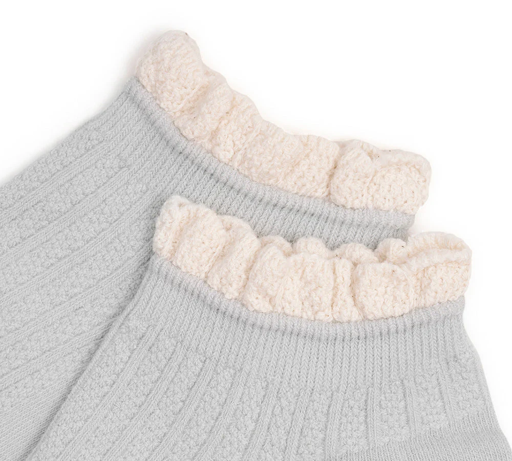 100% Cotton Ruffle Shallow Mouth Socks One Pair - Image 10