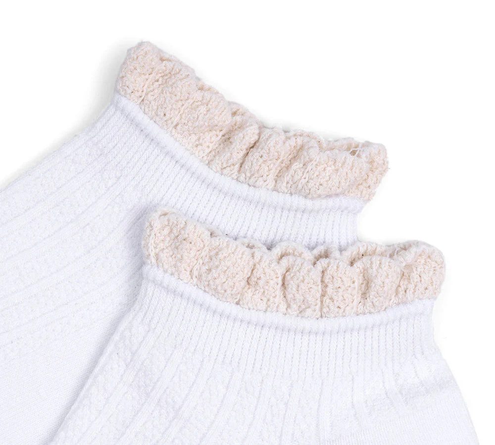 100% Cotton Ruffle Shallow Mouth Socks One Pair - Image 17