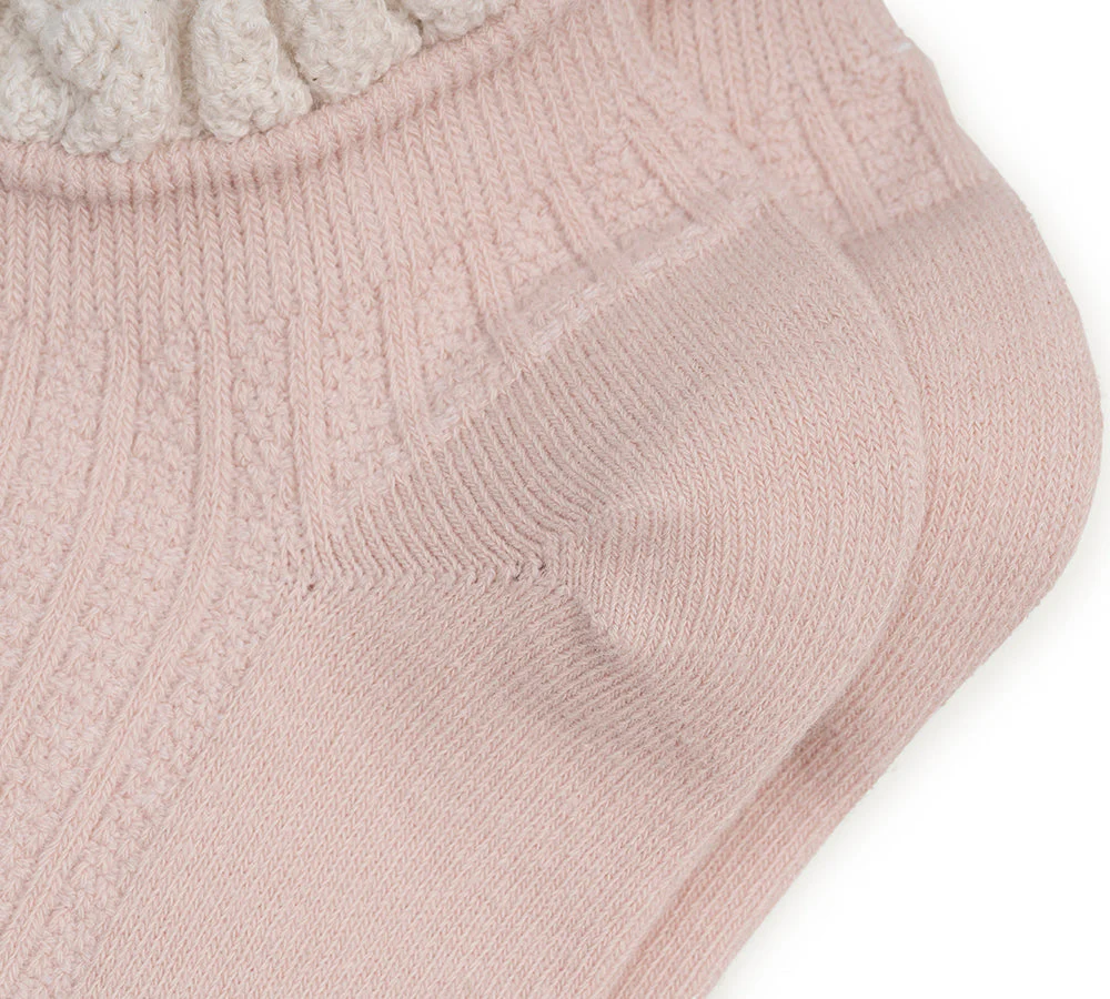 100% Cotton Ruffle Shallow Mouth Socks One Pair - Image 4