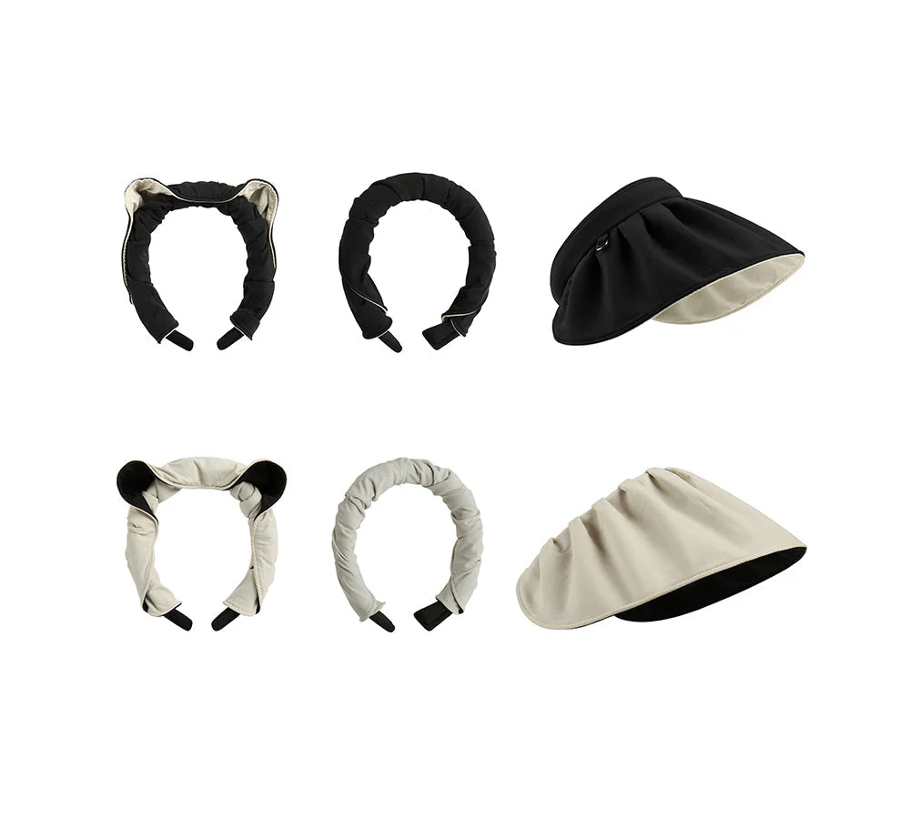 2 in 1 Visor Reversible Wide Brim Headband Foldable Cap Lavinia - Image 11