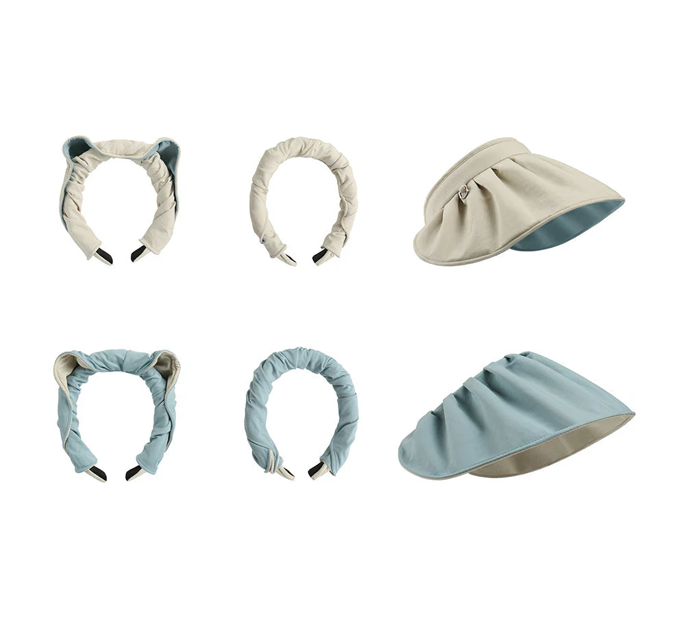 2 in 1 Visor Reversible Wide Brim Headband Foldable Cap Lavinia - Image 27