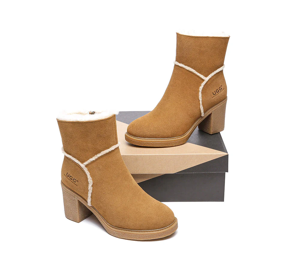 AUSTRALIAN SHEPHERD® UGG Women Sheepskin Wool Heel Boots Betta - Image 3