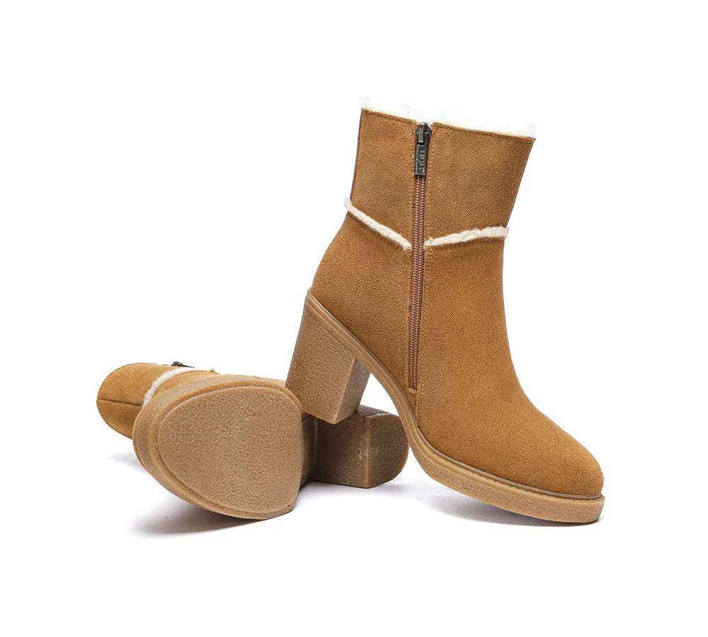 AUSTRALIAN SHEPHERD® UGG Women Sheepskin Wool Heel Boots Betta - Image 4