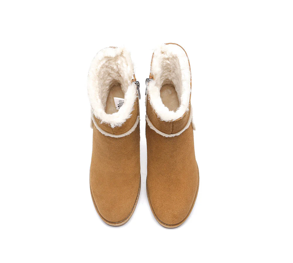 AUSTRALIAN SHEPHERD® UGG Women Sheepskin Wool Heel Boots Betta - Image 5