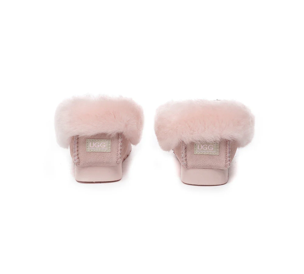 Kids Ankle Sheepskin Slipper Popo Moccasin - Image 13