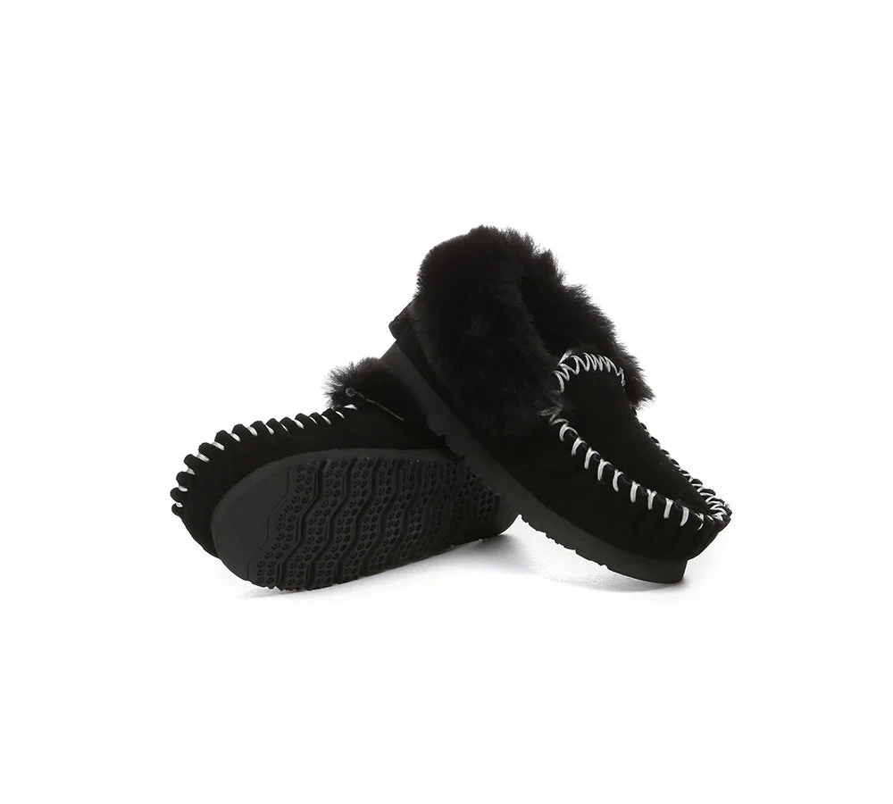 Kids Ankle Sheepskin Slipper Popo Moccasin - Image 15