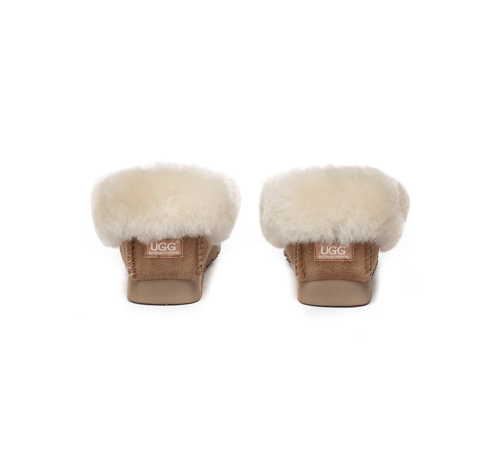 Kids Ankle Sheepskin Slipper Popo Moccasin - Image 7
