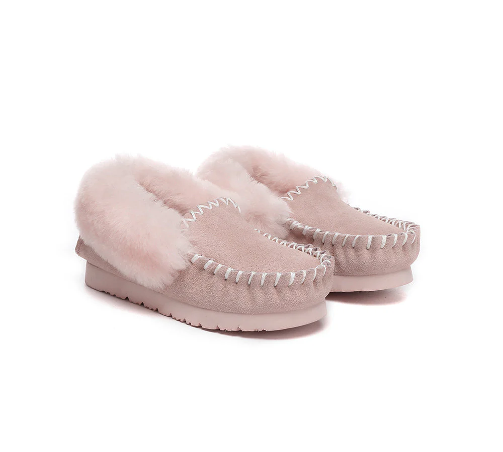Kids Ankle Sheepskin Slipper Popo Moccasin - Image 8
