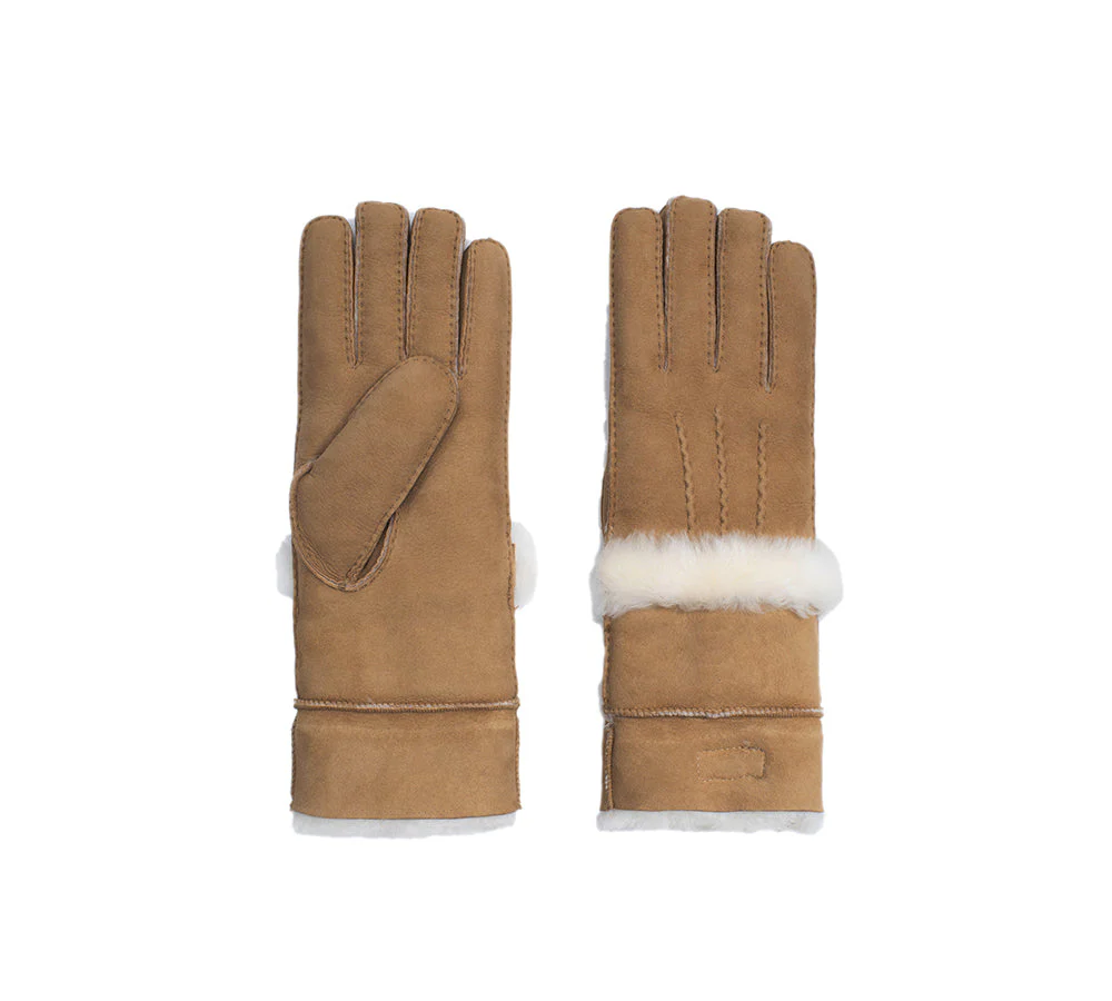 AUSTRALIAN SHEPHERD® Fluffy Sheepskin Wool Shearling Lined Gloves Puni - Image 2
