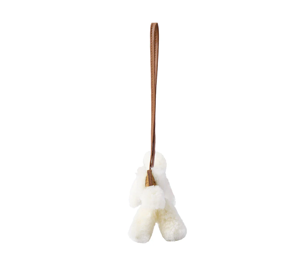 AUSTRALIAN SHEPHERD® Fluffy Wool Dog Bag Charm Snowlo - Image 3