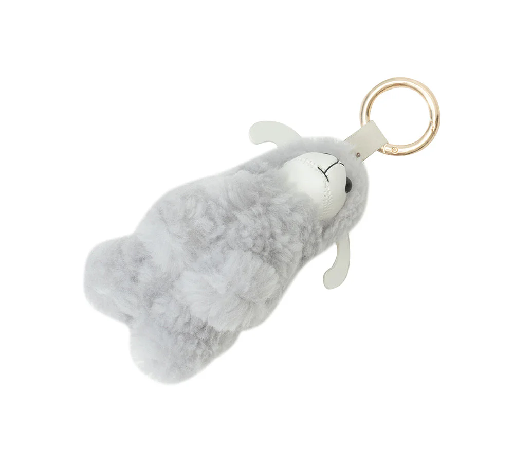 AUSTRALIAN SHEPHERD® Fluffy Wool Sheep Puffle Keyring - Image 15