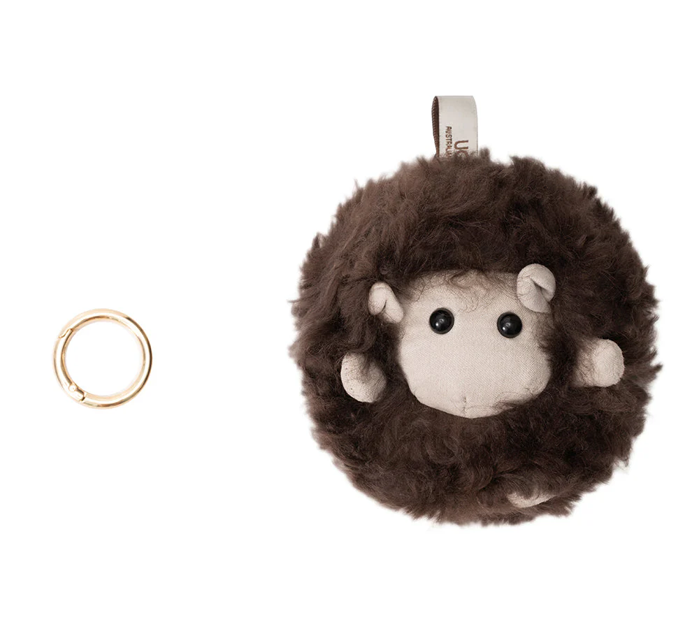 AUSTRALIAN SHEPHERD® Fluffy Wool Sheep Roun Keyring - Image 20