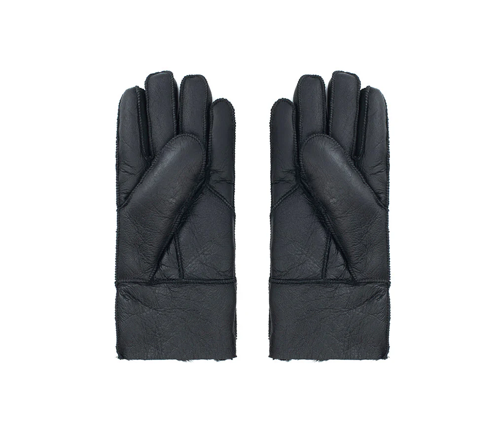 AUSTRALIAN SHEPHERD® Leather Fluffy Sheepskin Wool Stitching Gloves - Image 18