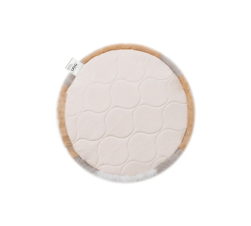 AUSTRALIAN SHEPHERD® Round Australian Sheepskin Wool Cushion - Image 4