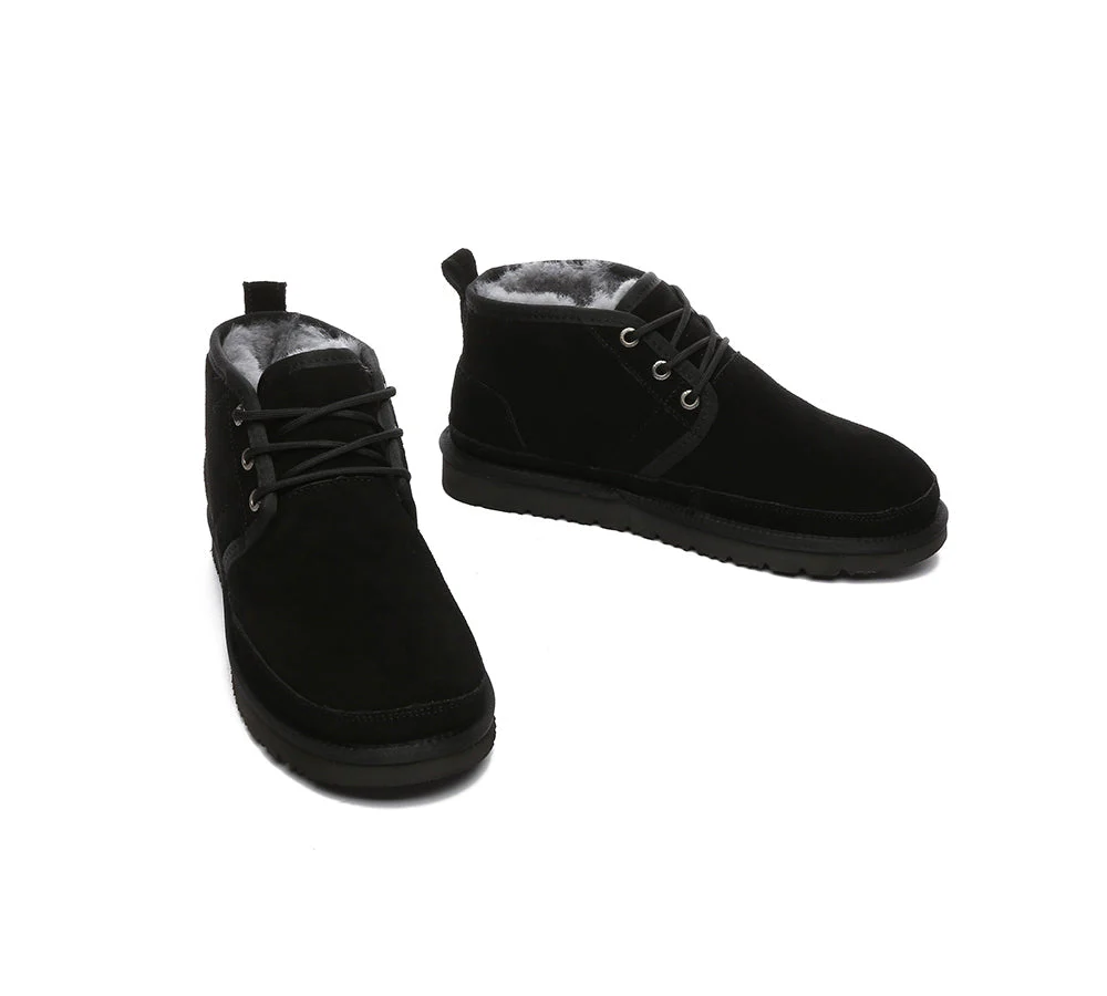 AUSTRALIAN SHEPHERD® UGG Boots Men Sheepskin Wool Lace Up Ankle Casual Leonard - Image 14
