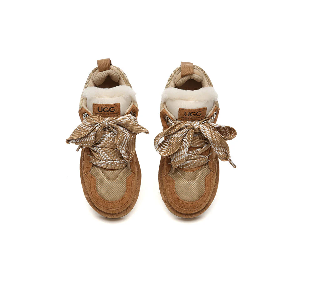 AUSTRALIAN SHEPHERD® UGG Boots Sheepskin Wool Lace Up Platform Parkyr - Image 7