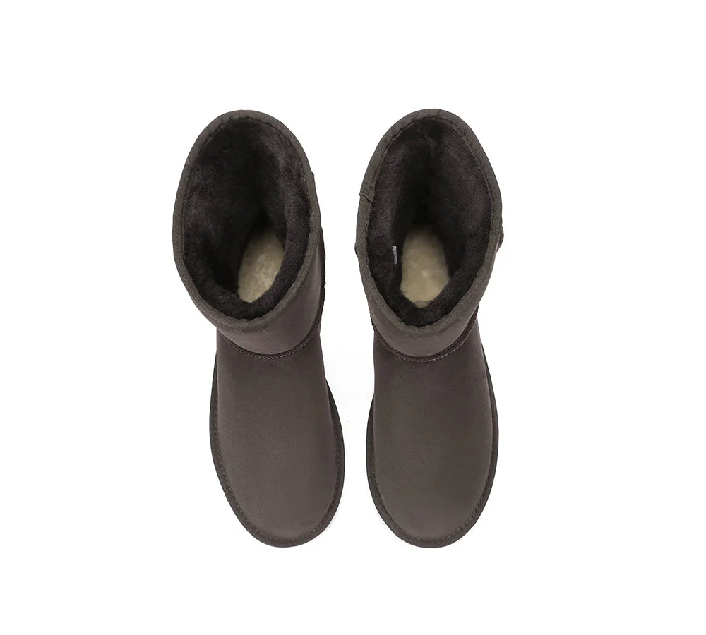 AUSTRALIAN SHEPHERD® UGG Men Double Faced Sheepskin Wool Boots Large Size Short Classic - Image 13
