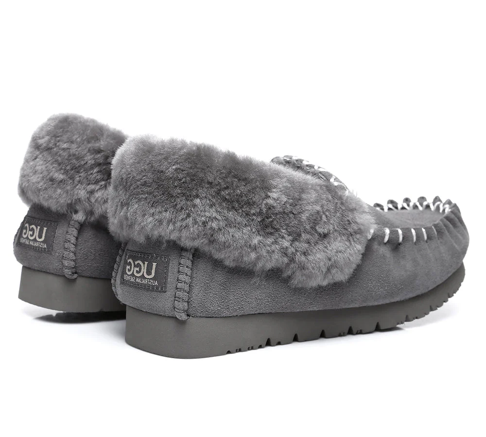 AUSTRALIAN SHEPHERD® UGG Men Sheepskin Wool Ankle Slippers Popo Moccasins Big Size - Image 19