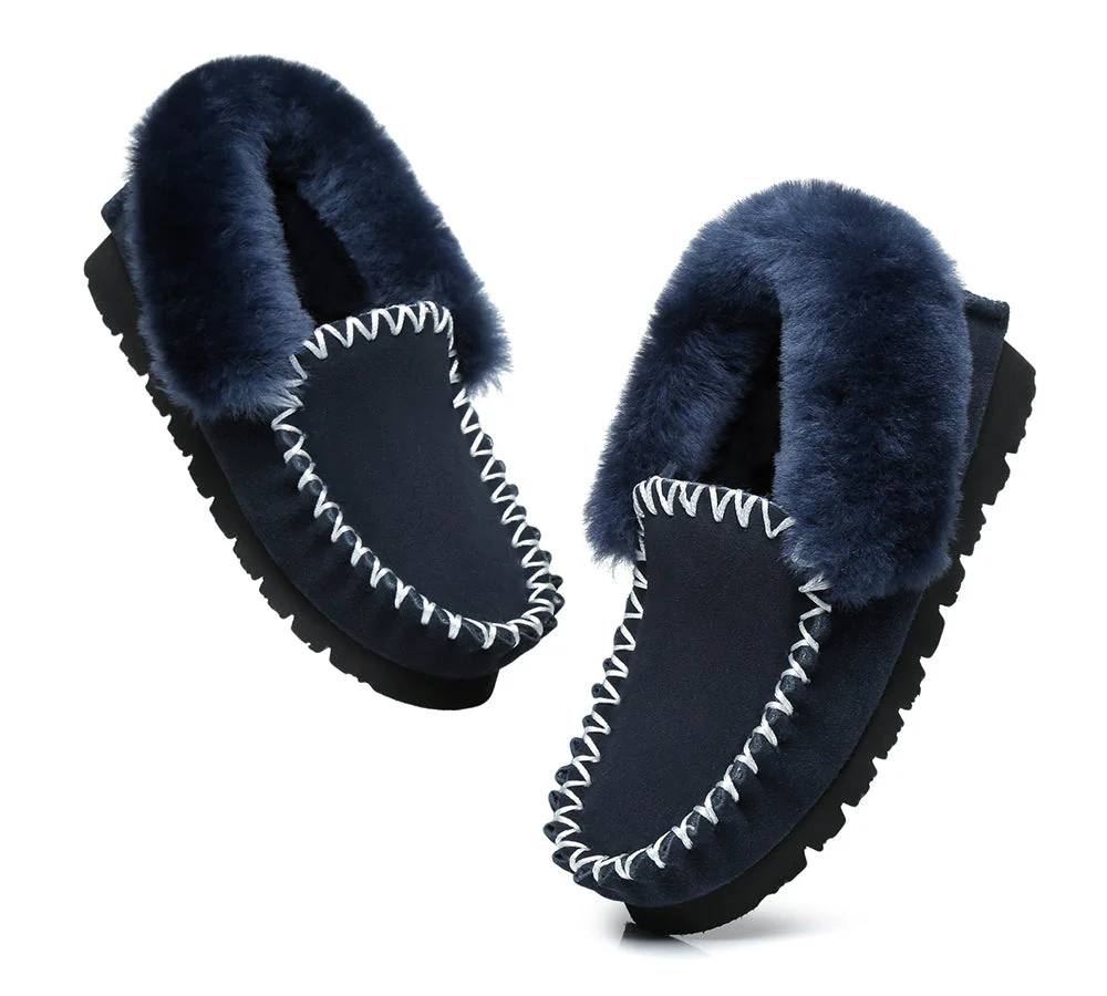 AUSTRALIAN SHEPHERD® UGG Men Sheepskin Wool Ankle Slippers Popo Moccasins Big Size - Image 23