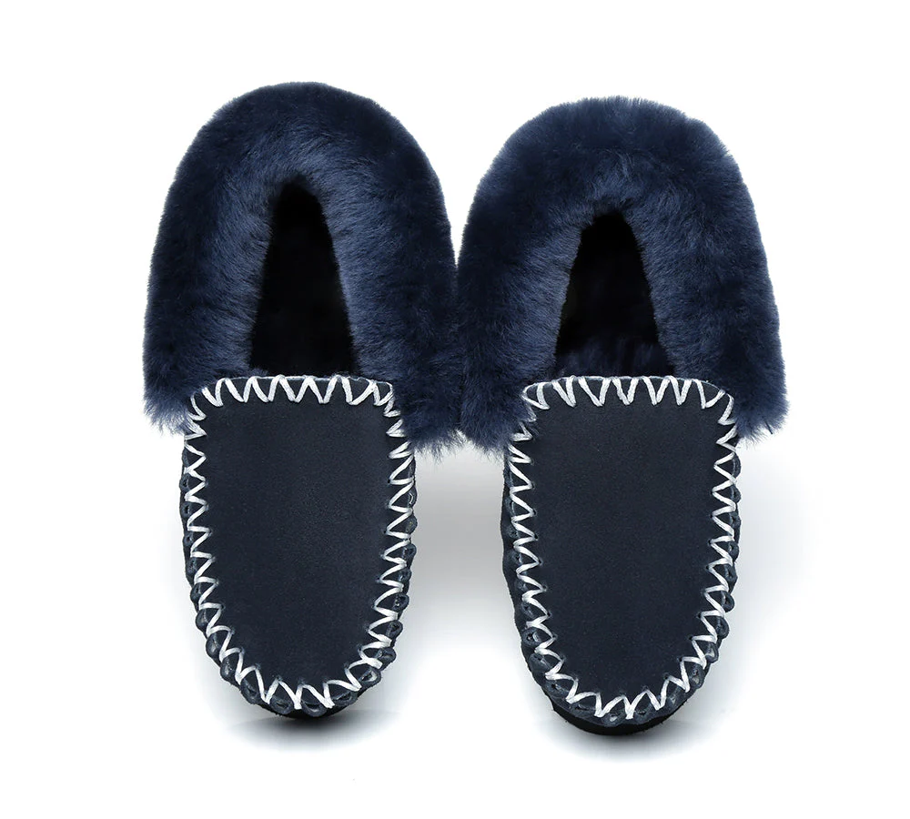 AUSTRALIAN SHEPHERD® UGG Men Sheepskin Wool Ankle Slippers Popo Moccasins Big Size - Image 24
