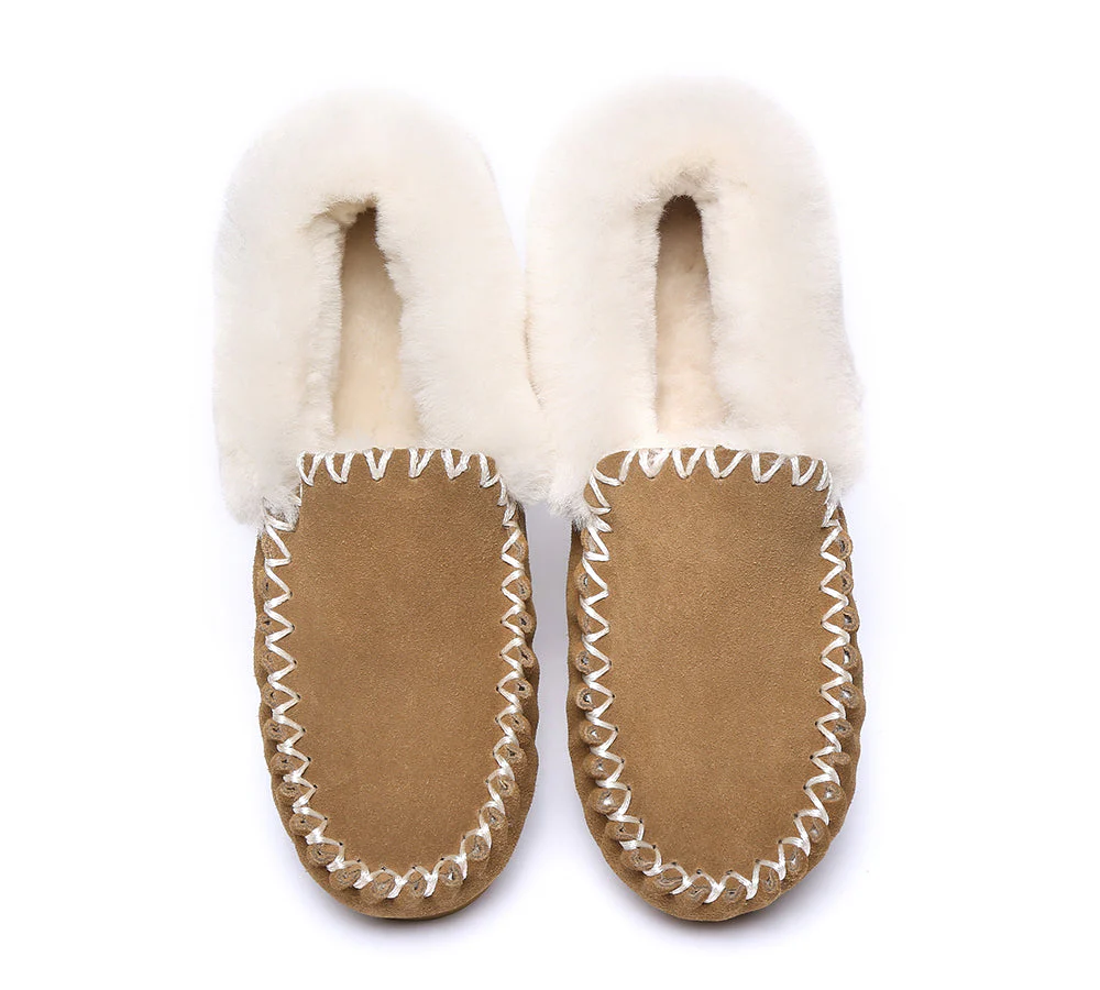 AUSTRALIAN SHEPHERD® UGG Men Sheepskin Wool Ankle Slippers Popo Moccasins Big Size - Image 6