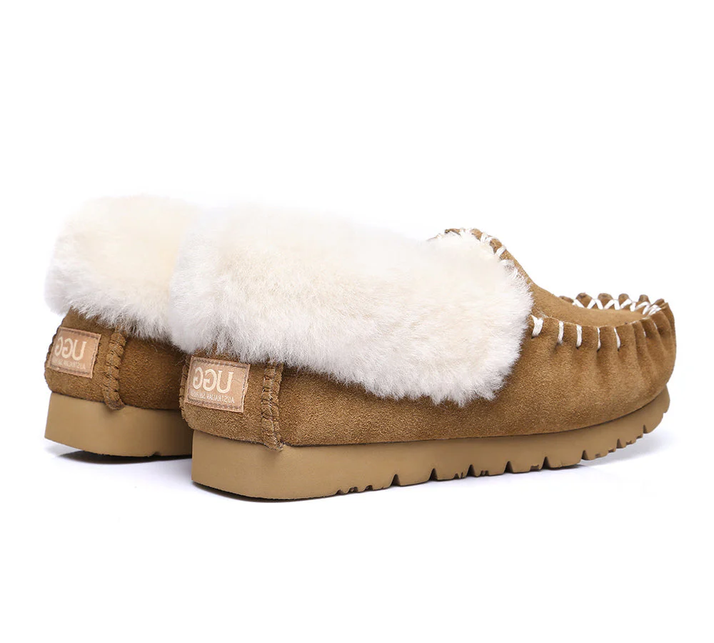 AUSTRALIAN SHEPHERD® UGG Men Sheepskin Wool Ankle Slippers Popo Moccasins Big Size - Image 7