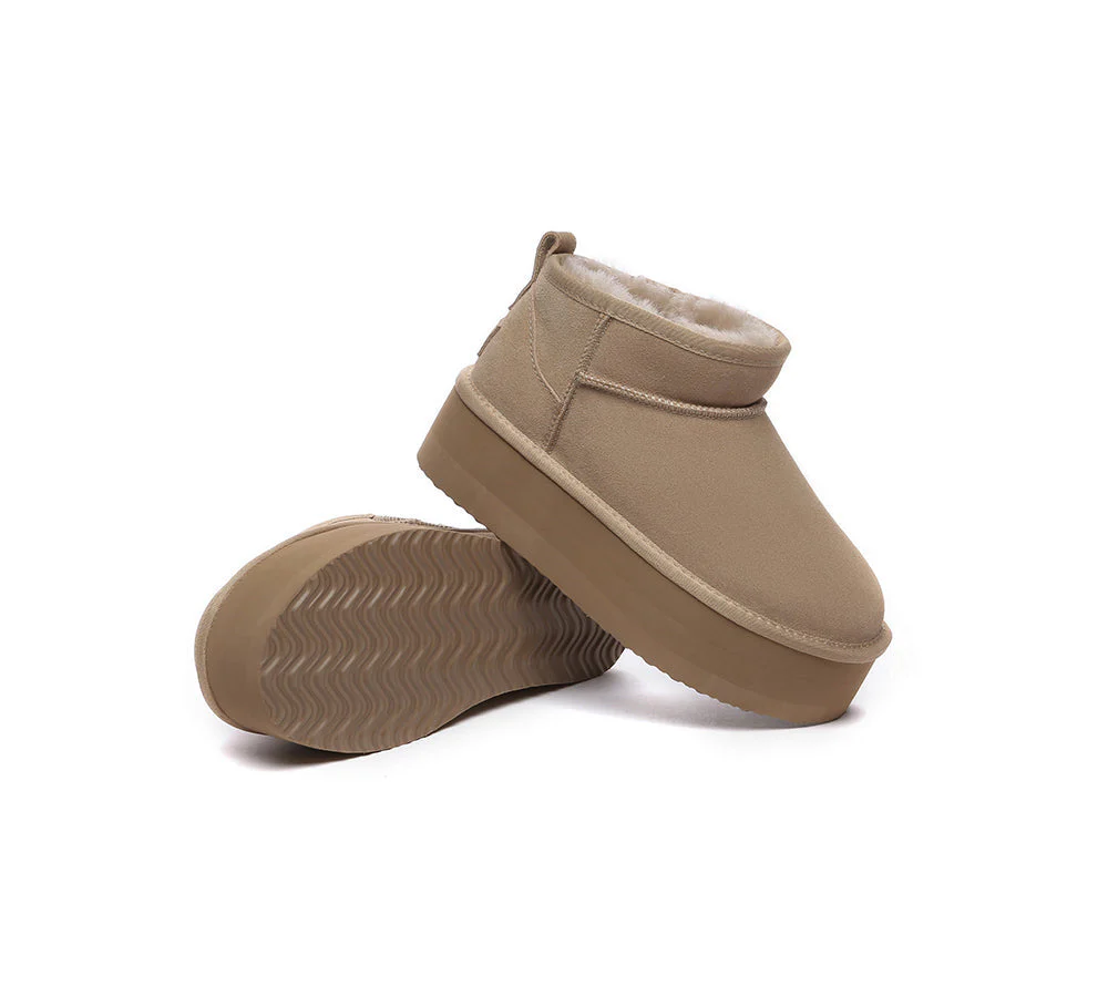 AUSTRALIAN SHEPHERD® UGG Sheepskin Wool Ankle Boots Ultra Platform Saylor - Image 10