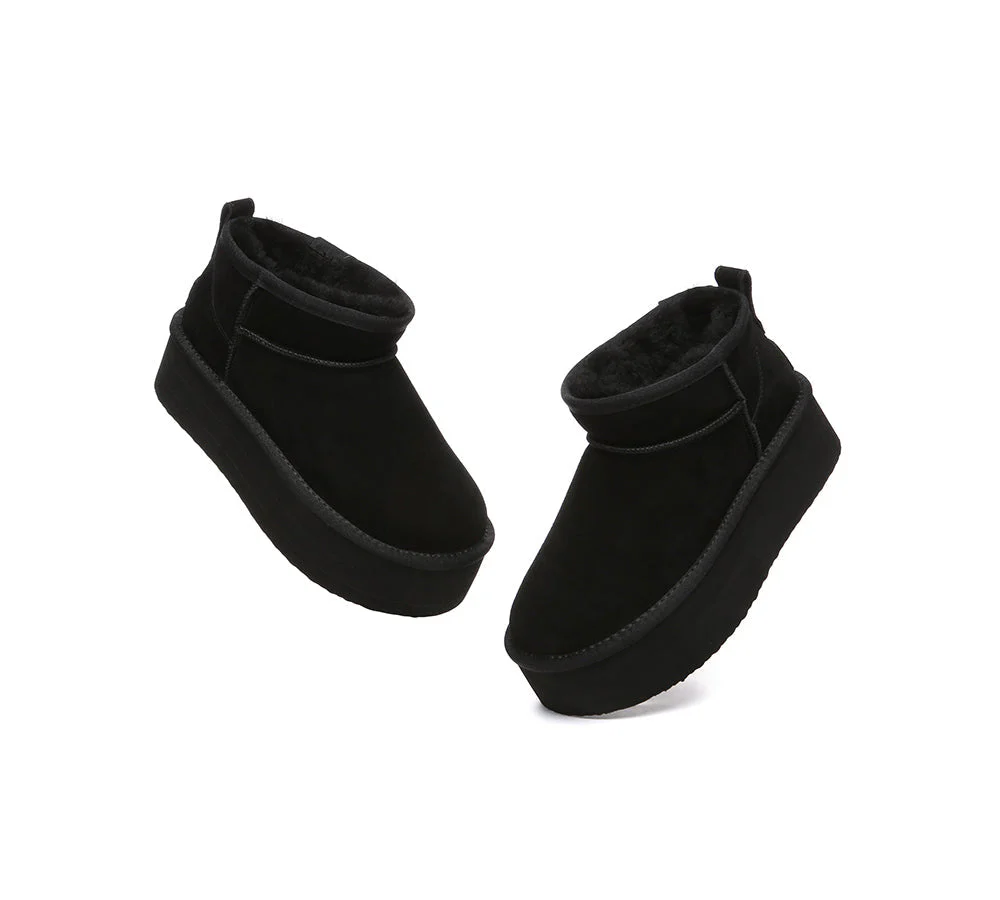 AUSTRALIAN SHEPHERD® UGG Sheepskin Wool Ankle Boots Ultra Platform Saylor - Image 18