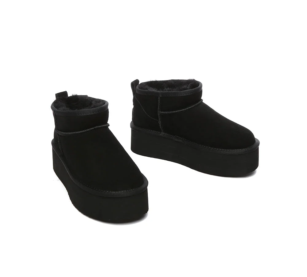 AUSTRALIAN SHEPHERD® UGG Sheepskin Wool Ankle Boots Ultra Platform Saylor - Image 20
