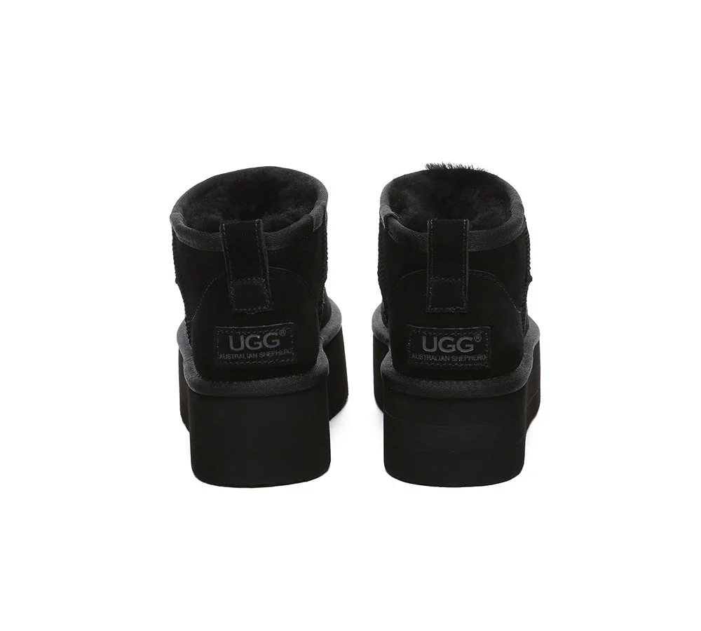 AUSTRALIAN SHEPHERD® UGG Sheepskin Wool Ankle Boots Ultra Platform Saylor - Image 22