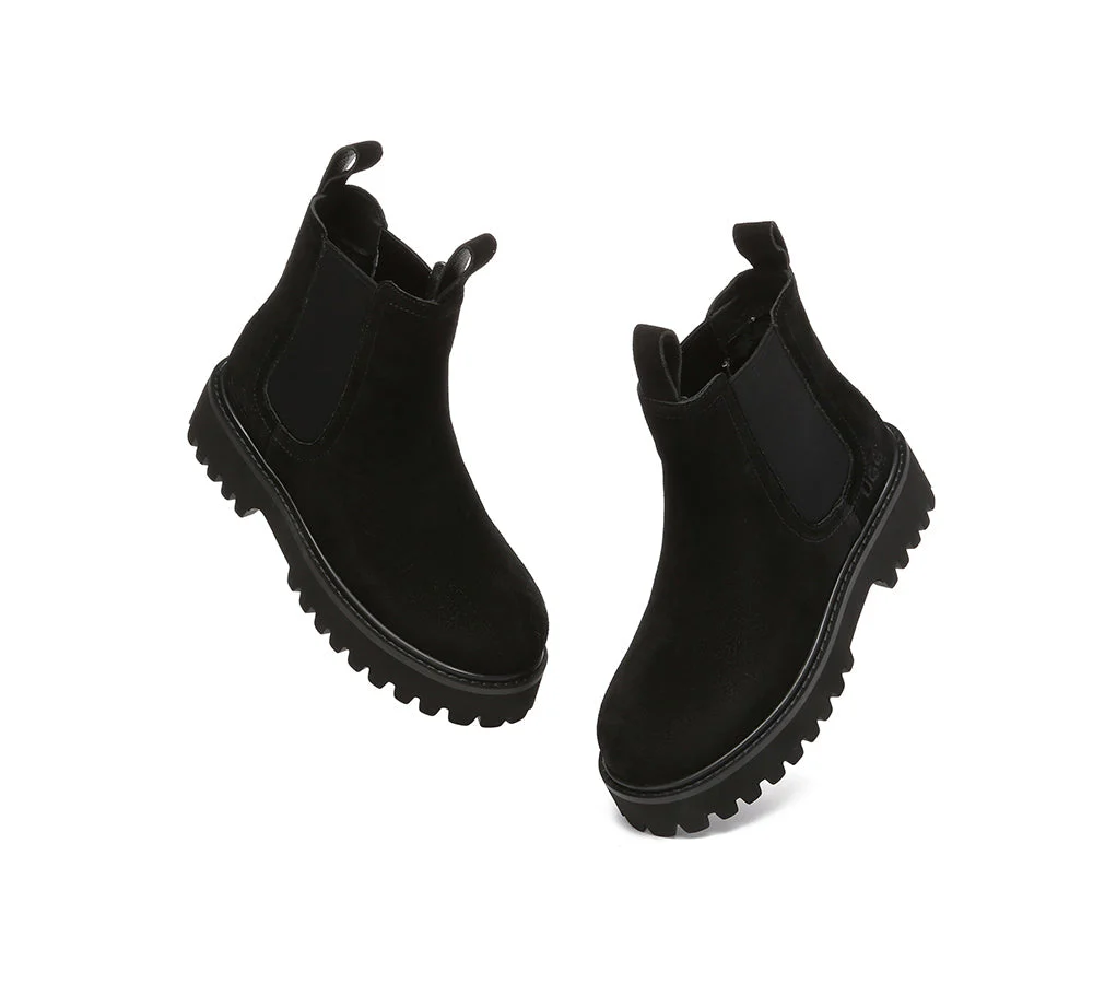 AUSTRALIAN SHEPHERD® UGG Sheepskin Wool Chelsea Chunky Boots Chana - Image 19
