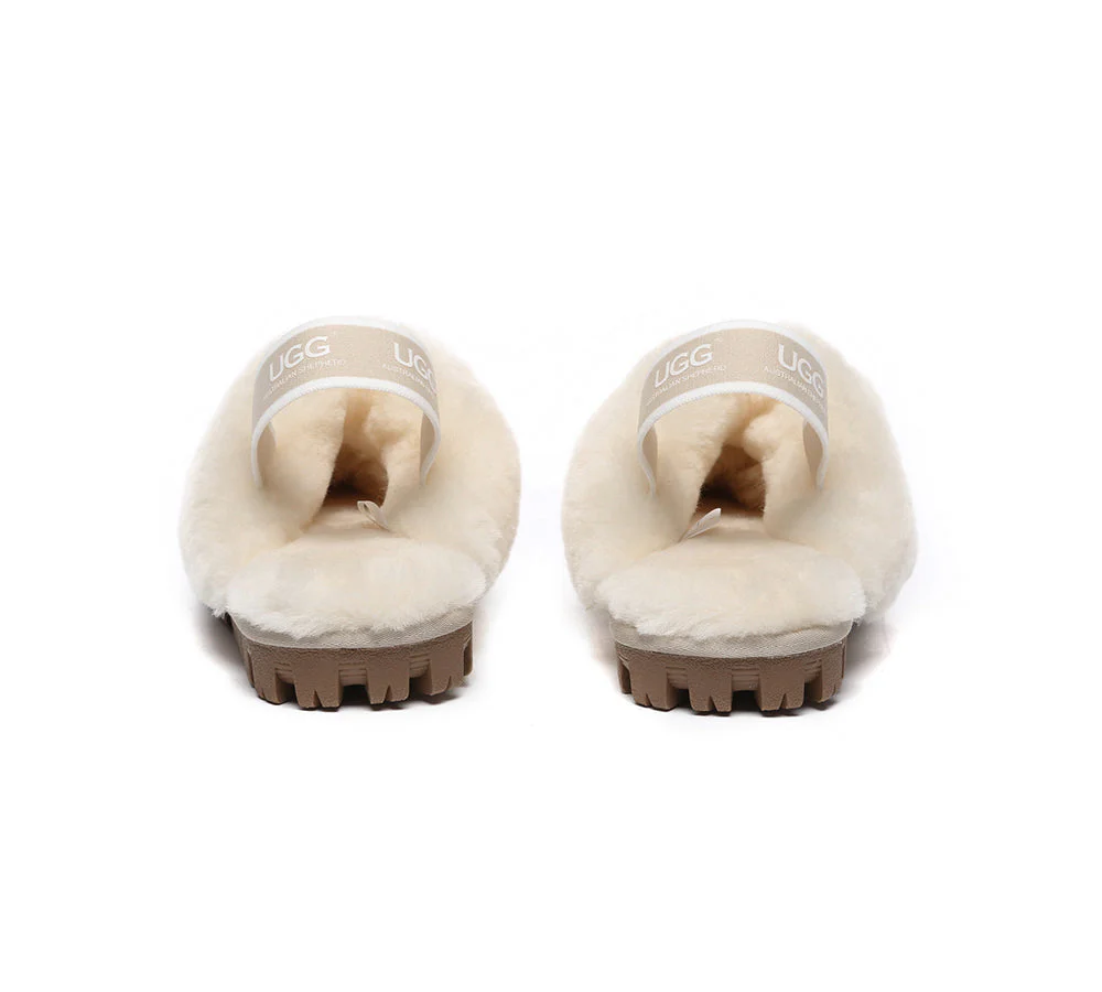 AUSTRALIAN SHEPHERD® UGG Sheepskin Wool Slingback Slippers Waffle Plus - Image 15