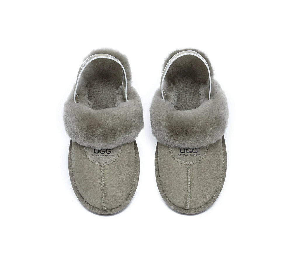 AUSTRALIAN SHEPHERD® UGG Sheepskin Wool Slingback Slippers Waffle Plus - Image 20