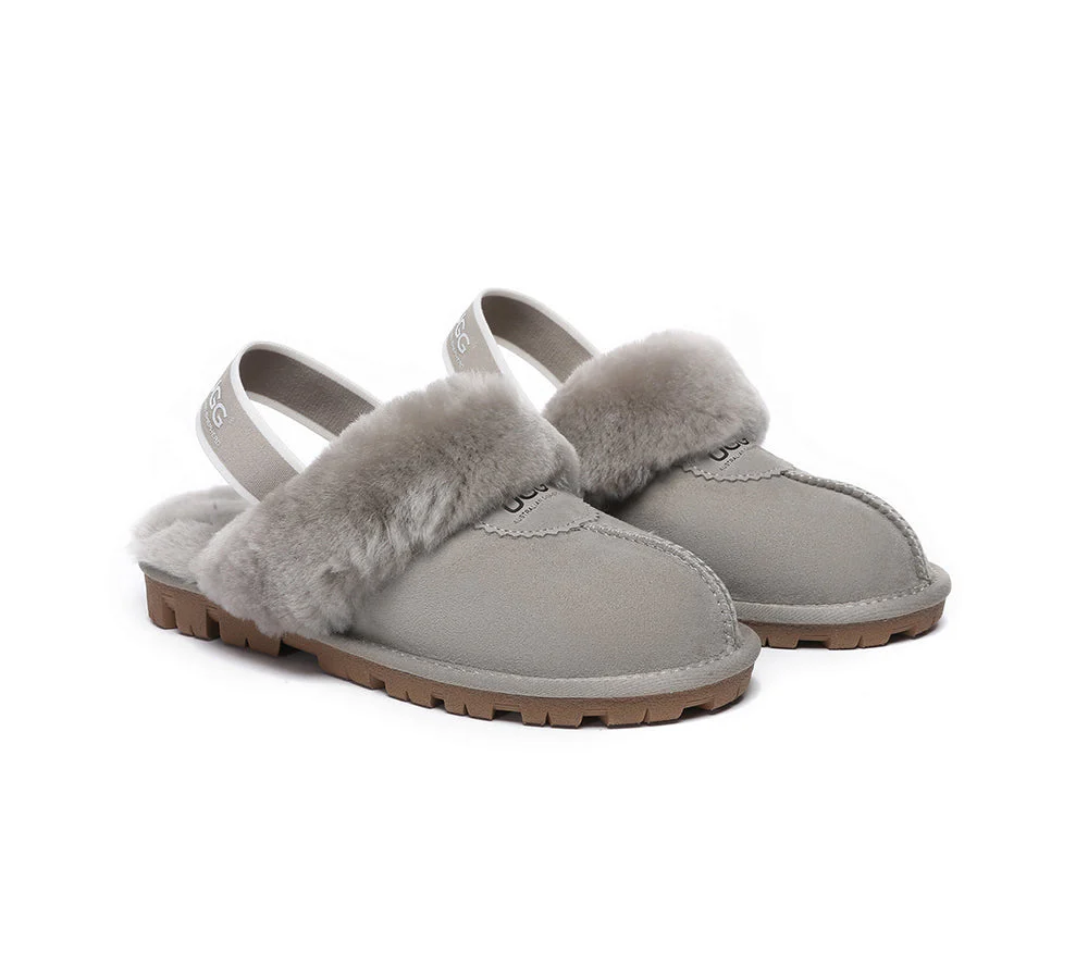 AUSTRALIAN SHEPHERD® UGG Sheepskin Wool Slingback Slippers Waffle Plus - Image 28