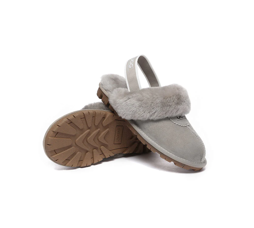 AUSTRALIAN SHEPHERD® UGG Sheepskin Wool Slingback Slippers Waffle Plus - Image 29