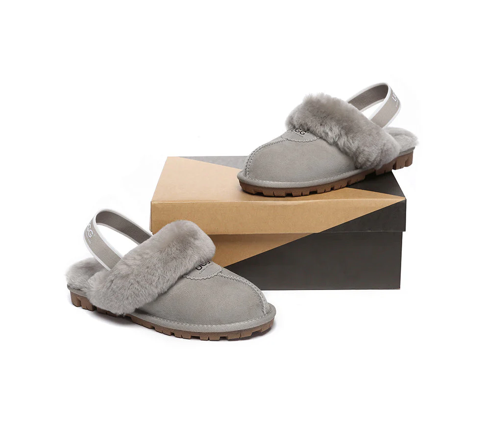 AUSTRALIAN SHEPHERD® UGG Sheepskin Wool Slingback Slippers Waffle Plus - Image 30
