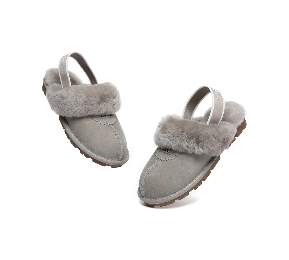 AUSTRALIAN SHEPHERD® UGG Sheepskin Wool Slingback Slippers Waffle Plus - Image 31