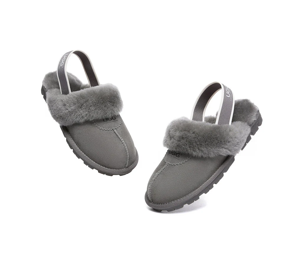 AUSTRALIAN SHEPHERD® UGG Sheepskin Wool Slingback Slippers Waffle Plus - Image 37