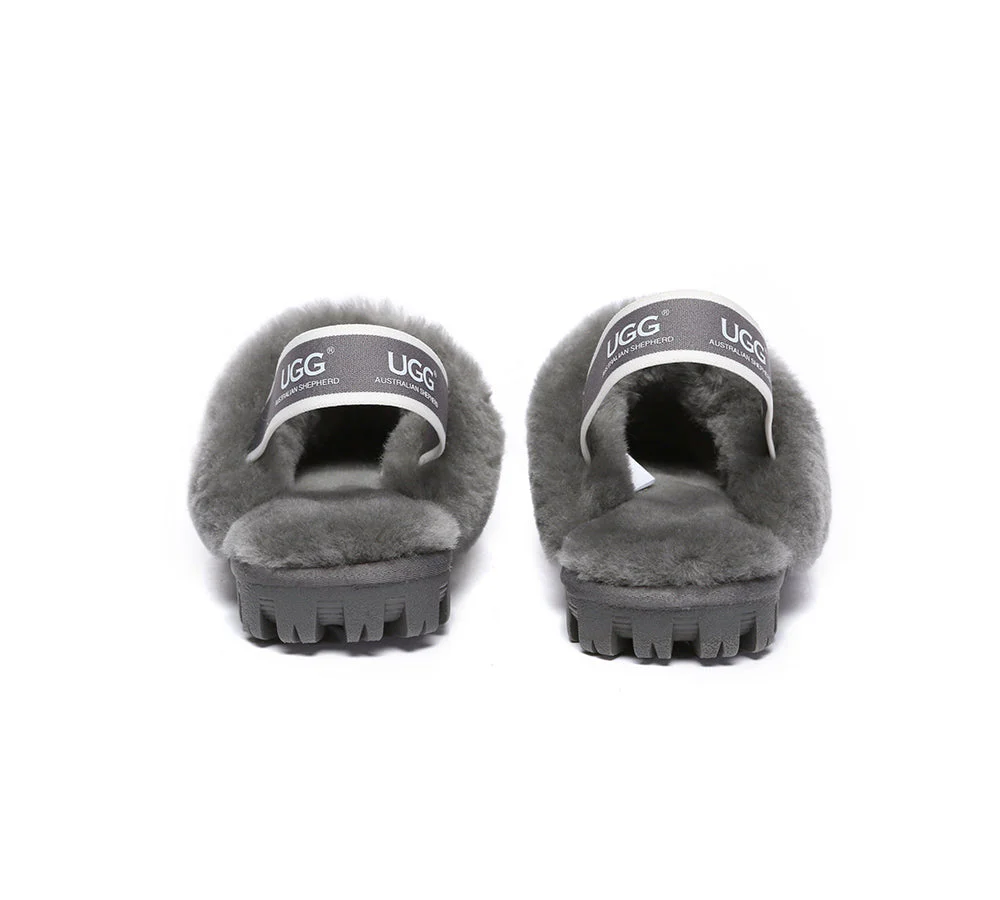 AUSTRALIAN SHEPHERD® UGG Sheepskin Wool Slingback Slippers Waffle Plus - Image 39