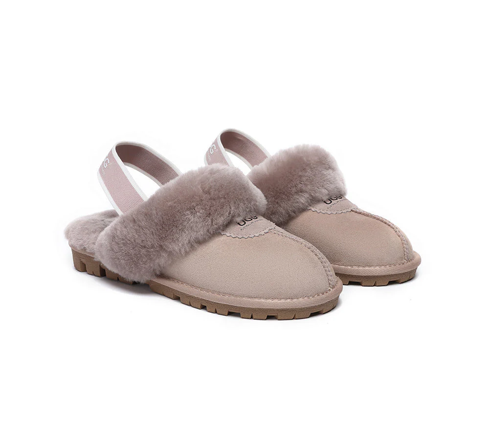 AUSTRALIAN SHEPHERD® UGG Sheepskin Wool Slingback Slippers Waffle Plus - Image 40