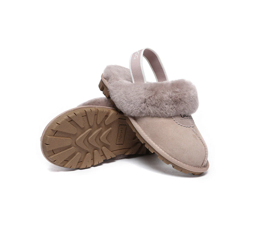 AUSTRALIAN SHEPHERD® UGG Sheepskin Wool Slingback Slippers Waffle Plus - Image 41
