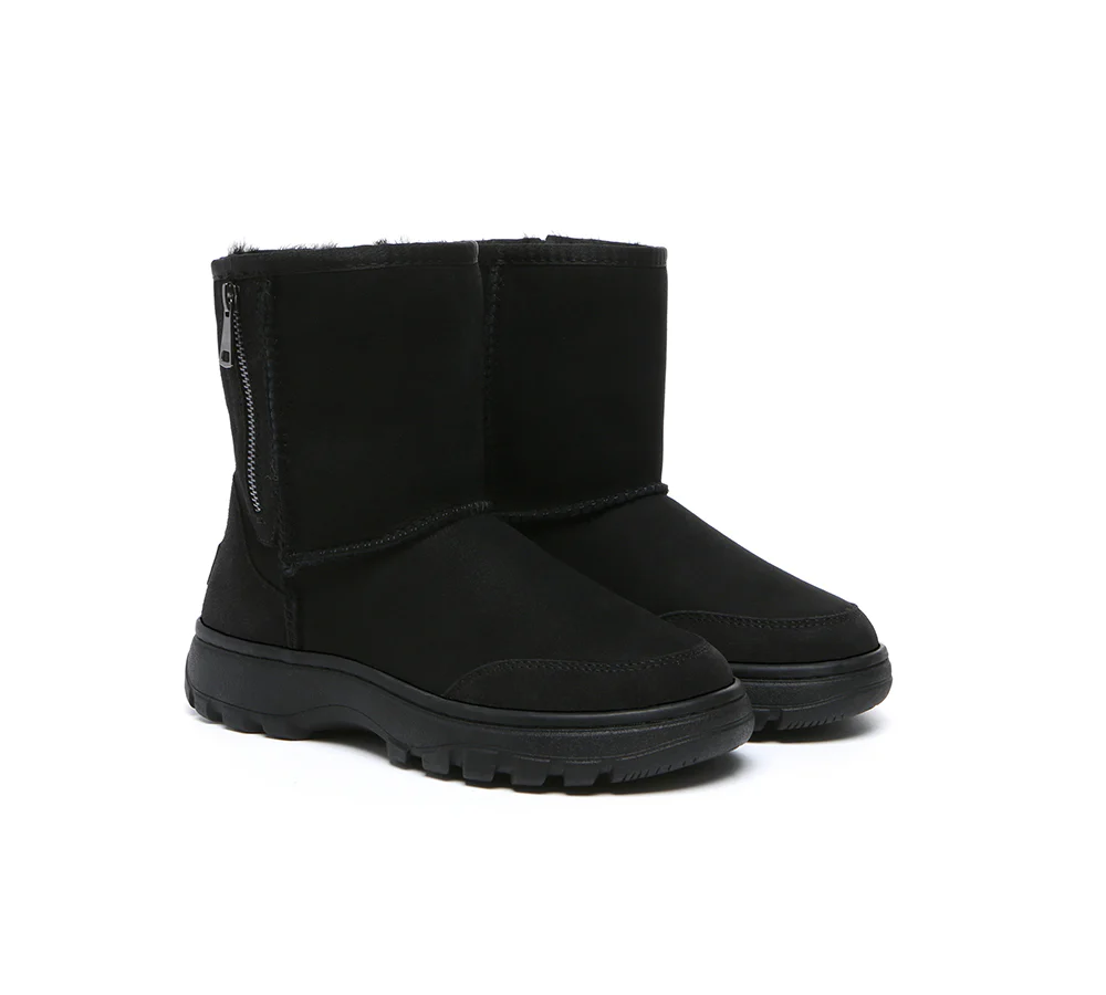 AUSTRALIAN SHEPHERD® UGG Sheepskin Wool Zipper Short Outdoor Boots - Image 8