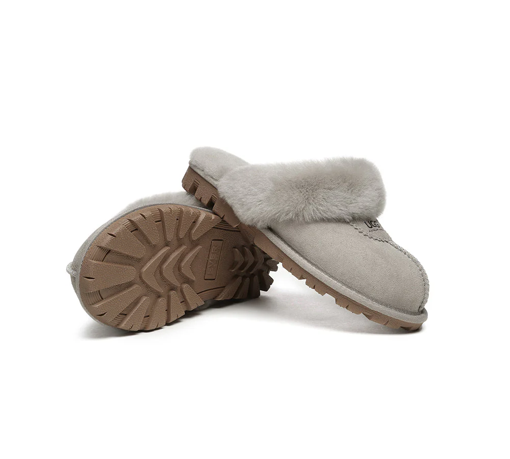 AUSTRALIAN SHEPHERD® UGG Slippers Double Face Sheepskin Wool Scuff Waffle - Image 10