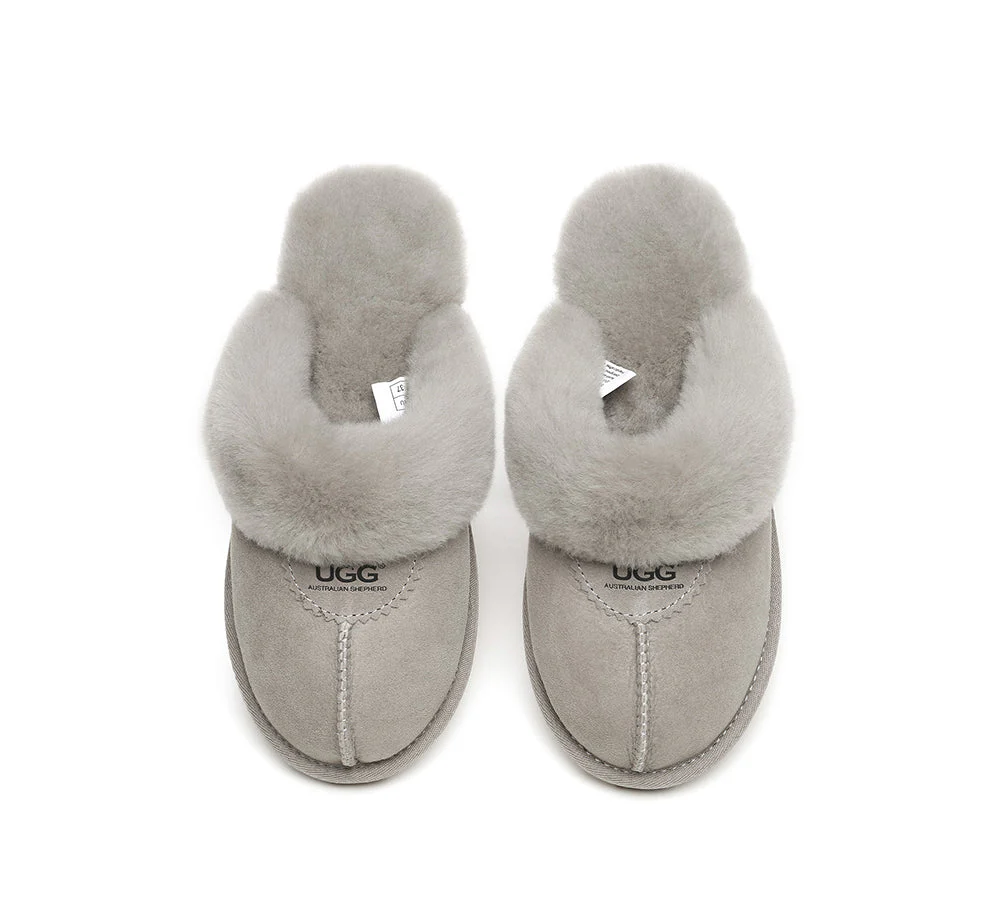 AUSTRALIAN SHEPHERD® UGG Slippers Double Face Sheepskin Wool Scuff Waffle - Image 13