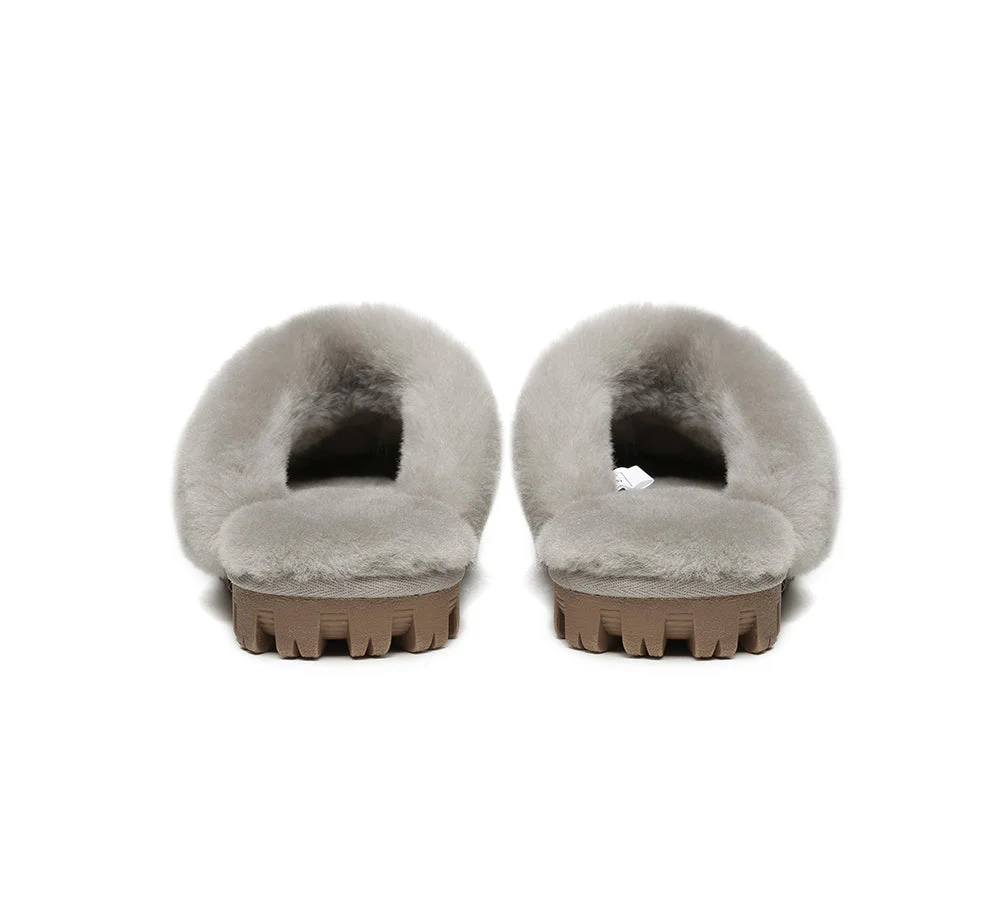 AUSTRALIAN SHEPHERD® UGG Slippers Double Face Sheepskin Wool Scuff Waffle - Image 14