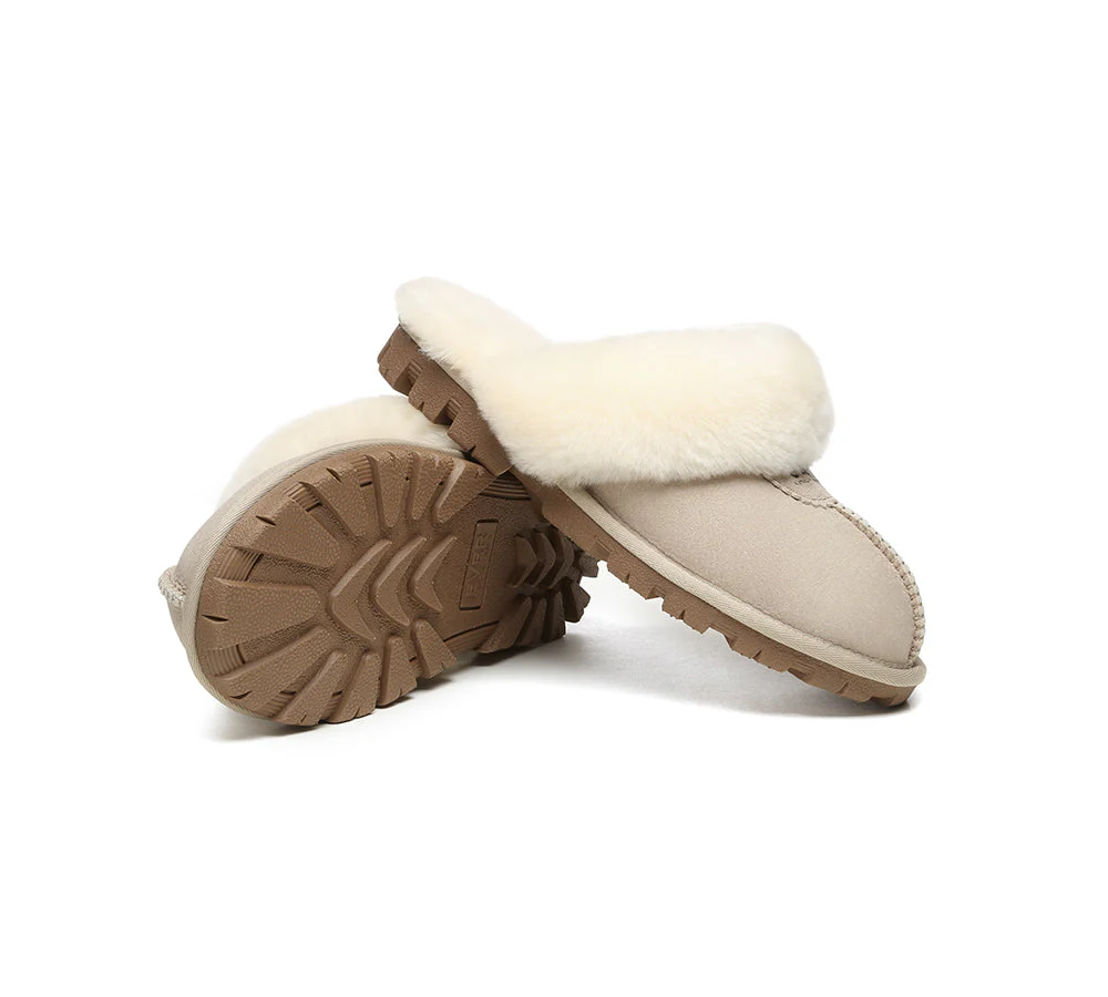 AUSTRALIAN SHEPHERD® UGG Slippers Double Face Sheepskin Wool Scuff Waffle - Image 16