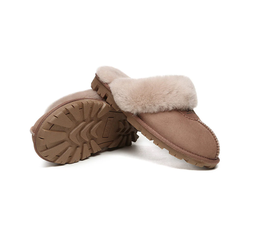 AUSTRALIAN SHEPHERD® UGG Slippers Double Face Sheepskin Wool Scuff Waffle - Image 28