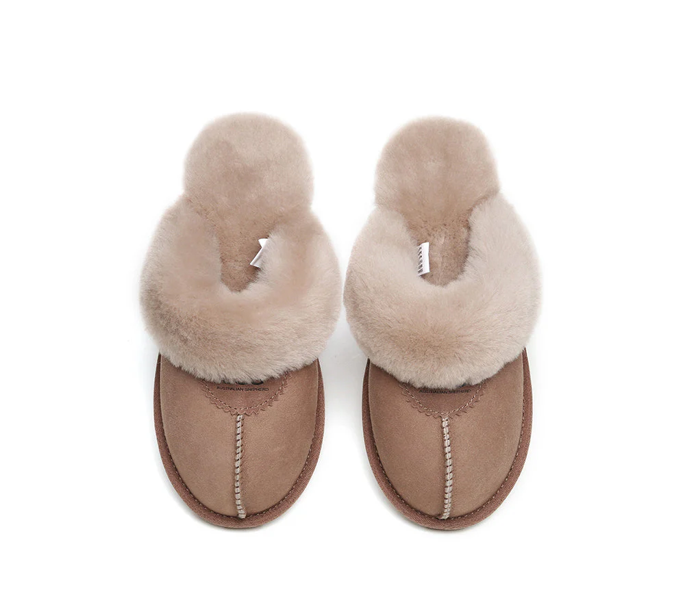 AUSTRALIAN SHEPHERD® UGG Slippers Double Face Sheepskin Wool Scuff Waffle - Image 31