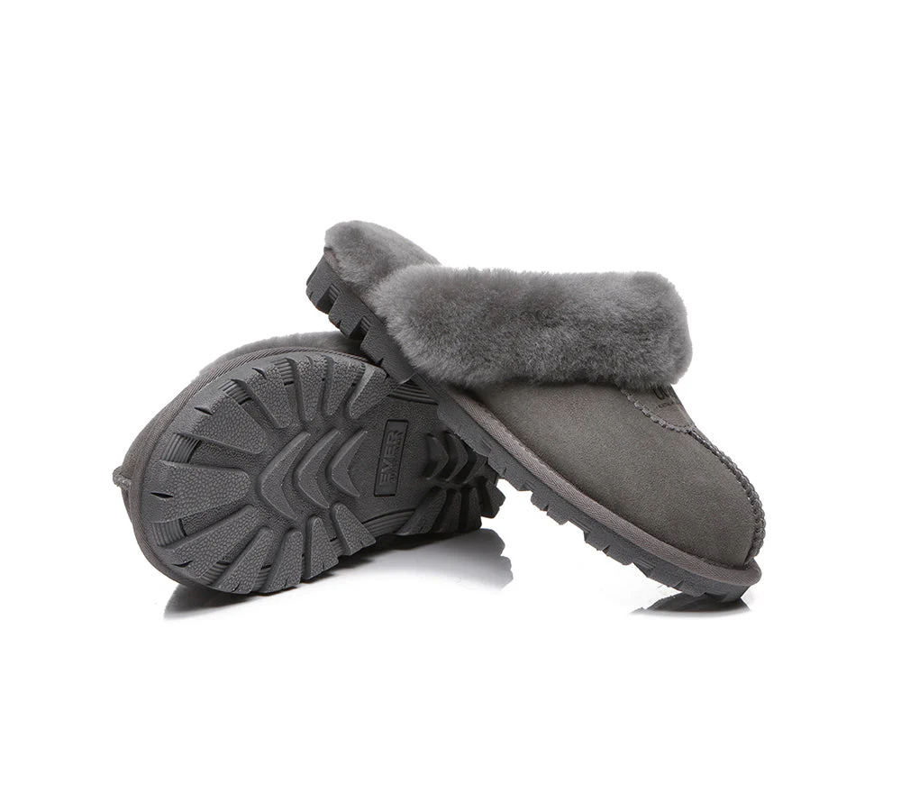 AUSTRALIAN SHEPHERD® UGG Slippers Double Face Sheepskin Wool Scuff Waffle - Image 40