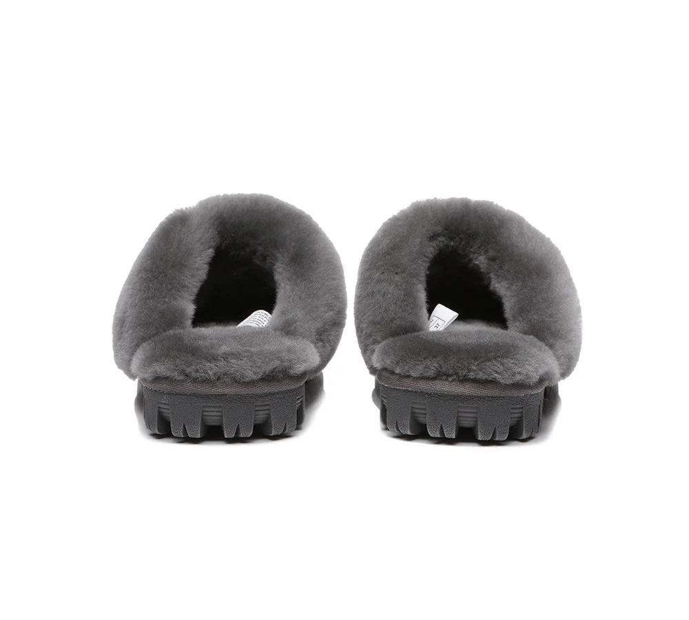 AUSTRALIAN SHEPHERD® UGG Slippers Double Face Sheepskin Wool Scuff Waffle - Image 44